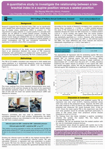 A quantitative study to investigate the relationship between a toe-brachial index in a supine position versus a seated position