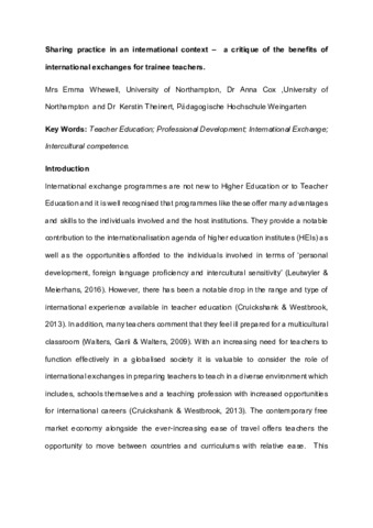 [thumbnail of Whewell_Emma_etlal_EEJTR_2020_Sharing_practice_in_an_international_context_a_critique_of_the_benefits_of_international_exchanges_for_trainee_teachers]