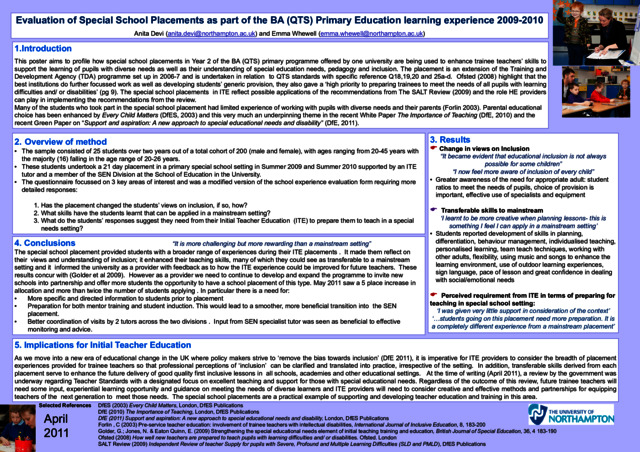 [thumbnail of Devi_Whewell_2011_Evaluation_of_Special_School_Placements_as_part_of_the_BA_QTS_Primary_Education_learning_experience_2009-2010]