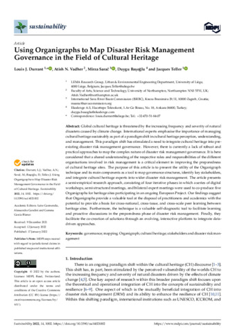 [thumbnail of Durrant_etal_Sustainability_2022_Using_Organigraphs_to_map_Disaster_Risk_Management_gov-ernance_in_the_field_of_Cultural_Heritage_Published]