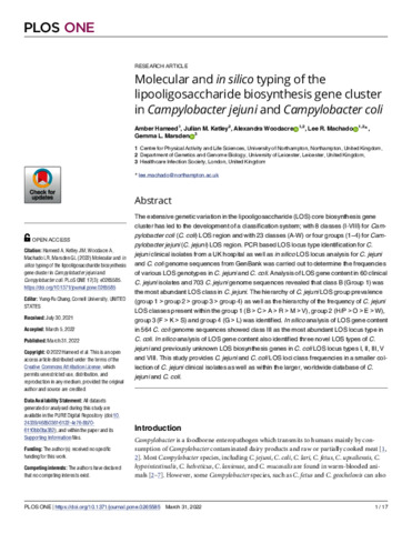 [thumbnail of Hameed_etal_PLoSOne_2022_Molecular_and_In_Silico_typing_of_the_lipooligosaccharide_biosynthesis_gene_cluster_in_Campylobacter_jejuni]