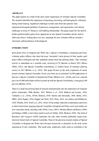[thumbnail of Britton_etal_PJ_2022_Special_beginnings_An_explorative_study_of_the_early_career_experiences_of_volunteer_Special_Constables]