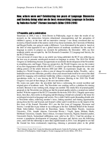 [thumbnail of Farini_Federico_LDS_2021_Now_where_were_we_Celebrating_ten_years_of_Language_Discourse_and_Society_doing_what_we_do_best_researching_Language_in_Society_OA]