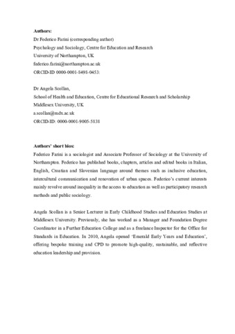 [thumbnail of Farini_Scollan_MSRPD_2021_Between_Marginalisation_and_Agency_Primary_School_Teachers_Narratives_in_London_and_the_Position_of_Children_with_Migrant_Backgrounds]