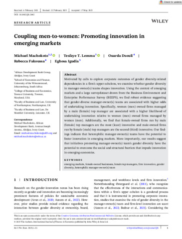 [thumbnail of Machokoto_et_al_2023_Coupling_men-to-women_Promoting_innovation_inemerging_markets]