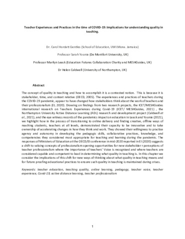 [thumbnail of Gentles_etal_Brill_2023_Teacher_Experiences_and_Practices_in_the_Time_of_COVID-19_Implications_for_Understanding_Quality_in_Teaching]