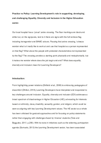 [thumbnail of Langford_Kimberley_2023_Practice_versus_Policy_Learning_Development's_role_in_supporting_developing_and_challenging_Equality_Diversity_and_Inclusion]
