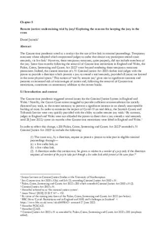 [thumbnail of Jasinski_2024_Remote_justice_Undermining_trial_by_jury._Exploring_the_reasons_for_keeping_the_jury_in_the_room.docx]