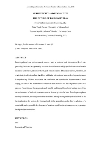 [thumbnail of Carbone_et_al_2029_Authenticity_and_innovation._The_future_of_tourism_in_Iran]