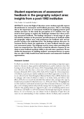 [thumbnail of Tonkin_and_Boulay_2023_IPiHE_Student_experiences_of_feedback_in_the_geography_subject area_author_accepted]
