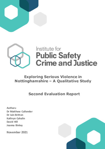[thumbnail of Exploring Serious Violence in Nottinghamshire - A Qualitative Study]