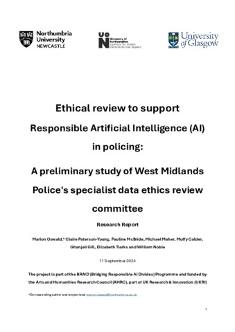 [thumbnail of Oswald_et_al_2024_Ethical_review_to_support_Responsible_Artificial_Intelligence_(AI)_in_policing]