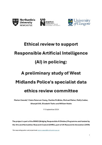 [thumbnail of Oswald_et_al_2024_Ethical_review_to_support_Responsible_Artificial_Intelligence_(AI)_in_policing]
