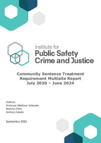 [thumbnail of Callender_et_al_2024_Community_Sentence_Treatment_Requirement_Multisite_Report_July_2020–June_2024]