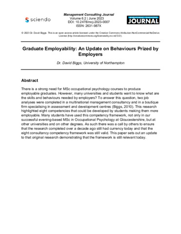 [thumbnail of Biggs_2023_Graduate_Employability_An_update_on_behaviours_prized_by_employers]