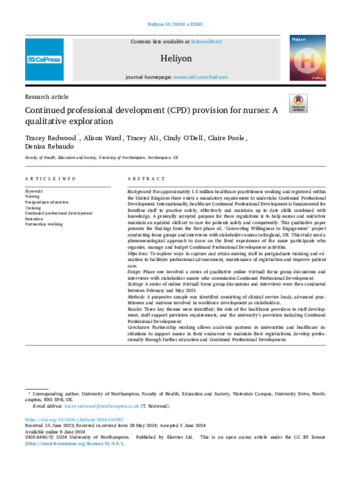 [thumbnail of Reedwood_et_al_2024_Continued_professional_development_(CPD)_provision_for_nurses_a_qualitative_exploration]
