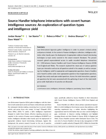 [thumbnail of Nunan_et_al_2020_Source_Handler_telephone_interactions_with_covert_human_intelligence_sources_An_exploration_of_question_types_and_intelligence_yield]