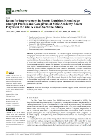 [thumbnail of Callis_etal_MDPI_2023_Room_for_improvement_in_nutrition_knowledge_amongst_parents_and_caregivers_of_male_academy_soccer_players_in_the_UK]