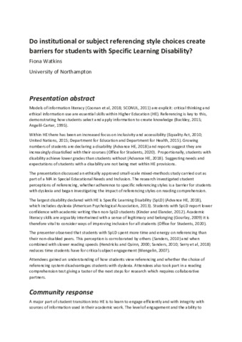 [thumbnail of Watkins_Fiona_ALDinHE_2023_Do_institutional_or_subject_referencing_style_choices_create_barriers_for_students_with_Specific_Learning_Disability]