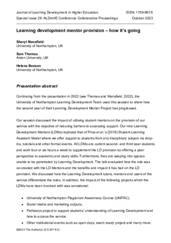 [thumbnail of Mansfield_et_al_2023_Learning_development_mentor_provision_–_how_it’s_going]