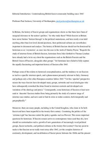 [thumbnail of Jackson_2024_Editorial_Introduction_Contextualising_British_Fascist_Community_Building_Since_1945]