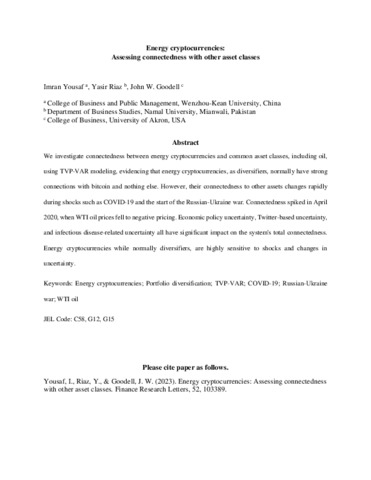 [thumbnail of Yousaf_etal_2023_Energy_cryptocurrencies_Assessing_connectedness_with_other_asset_classes]