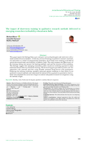 [thumbnail of Rose_et_al_2024_The_impact_of_short_term_training_in_qualitative_research_methods_delivered_to_emerging_researchers_in_disability_education_in_India]