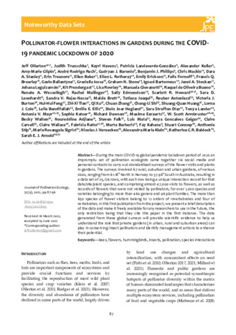 [thumbnail of Ollerton_et_al_2022_Pollinator-Flower_Interactions_in_Gardens_During_the_COVID-19_Pandemic_Lockdown_of_2020]