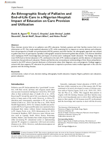 [thumbnail of Agom_et_al_2020_An_Ethnographic_Study_of_Palliative_and_End-of-Life_Care_in_a_Nigerian_Hospital_Impact_of_Education_on_Care_Provision_and_Utilization]
