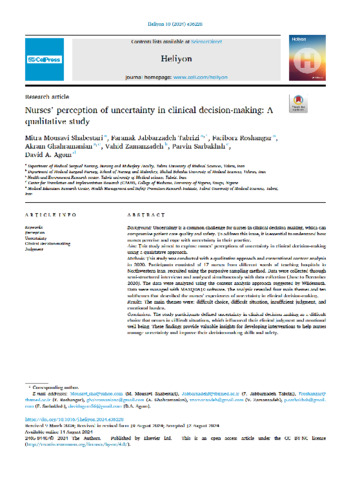[thumbnail of Mousavi-Shabestari_et_al_2024_Nurses’_perception_of_uncertainty_in_clinical_decision-making_A_qualitative_study]