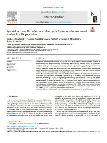 [thumbnail of Robertson-Smith_et_al_2025_Synovial_Sarcoma_The_Influence_of_Clinicopathological_Variables_on_Overall_Survival_in_a_UK_Population]