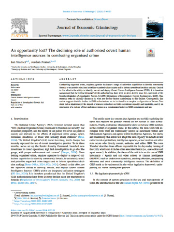 [thumbnail of Stanier_Nunan_2024_An_Opportunity_Lost_The_Declining_Role_of_Authorised_Covert_Human_Intelligence_Sources_in_Combating_Organised_Crime]