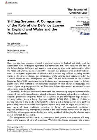 [thumbnail of Johnston_Lochs_2025_Shifting_systems_A_Comparison_of_the_Role_of_the_Defence_Lawyer_in_England_and_Wales_and_the_Netherlands]
