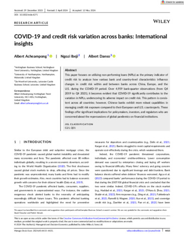 [thumbnail of Ibeji_et_al_2024_COVID‐19_and_credit_risk_variation_across_banks_International_insights]