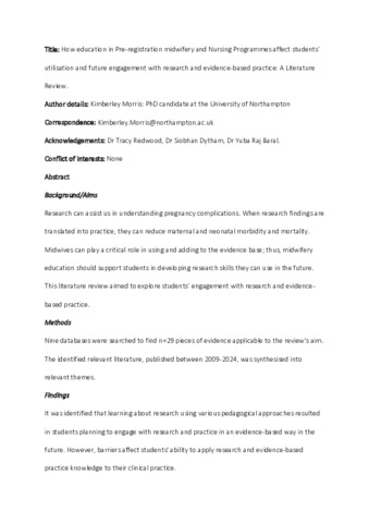 [thumbnail of Morris_2026_How_education_affects_students’_use_of_and_engagement_with_research_and_evidence-based_practice]