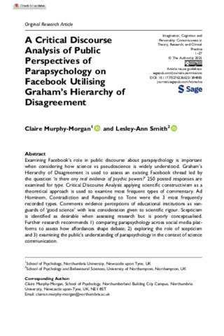 [thumbnail of Murphy-Morgan,_Smith_2025_A_Critical_Discourse_Analysis_of_Public_Perspectives_of_Parapsychology_on_Facebook_Utilising_Graham's_Hierarchy_of_Disagreement]