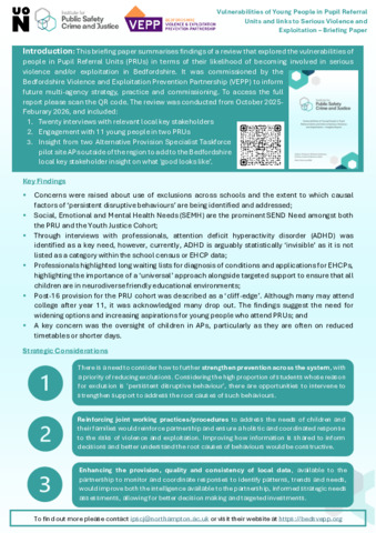 [thumbnail of Callender_et_al_2026_Vulnerabilities_of_Young_People_in_Pupil_Referral_Units_and_links_to_Serious_Violence_and_Exploitation_Briefing_Paper]