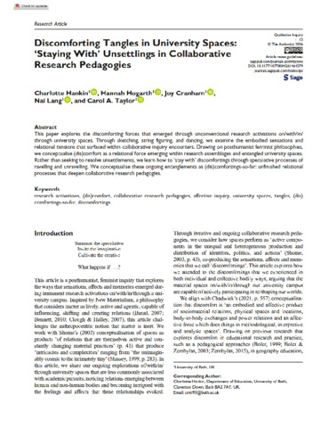 [thumbnail of Hankin_et_al_2026_Discomforting_tangles_in_university_spaces_‘staying_with’_unsettlings_in_collaborative_research-pedagogies]