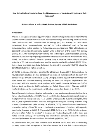 [thumbnail of Isiaka_et_al_2026_How_do_institutional_contexts_shape_the_TEL_experiences_of_students_with_SpLDs_and_their_lecturers_AAM]