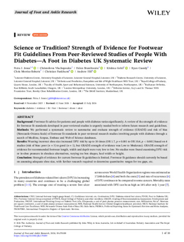[thumbnail of Jones_et_al_2026_Science_or_Tradition_Strength_of_Evidence_for_Footwear_Fit_Guidelines_From_Peer-Reviewed_Studies_of_People_With_Diabetes]