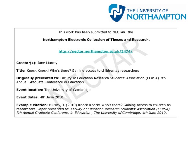 [thumbnail of Faculty of Education Research Students’ Association (FERSA) 7th Annual Graduate Conference in Education]
