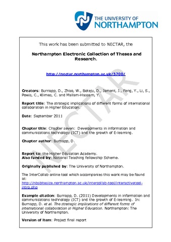 [thumbnail of Chapter 7: Developments in information and communications technology and the growth of e-learning]