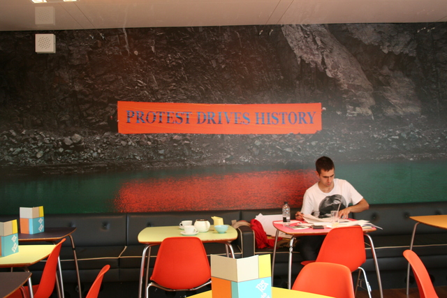 [thumbnail of Protest Drives History ICA installation documentation]